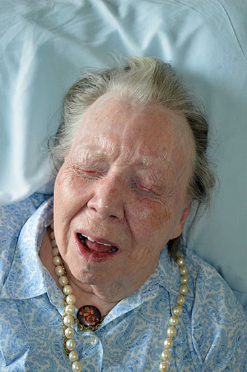 Beverly, resting in discomfort